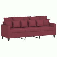 VidaXL Canapé à 3 places Rouge bordeaux 180 cm Tissu Modèle Aero Signature Plus - 359281