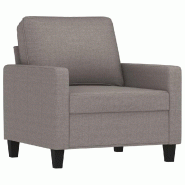 VidaXL Fauteuil Taupe 60 cm Tissu Modèle Zervelionne - Matériau naturel 359154