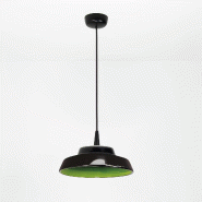 Zafferano Circus Black Lampe À Suspension À Led, Diffuseur En Céramique Verte Artisanale, Graduable Triac, Hauteur 300 Cm, 8W, Cri 90, Ip40 Design