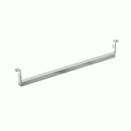 Barre de penderie frontale - L35,5cm - épaisseur 15mm - chromée - acier