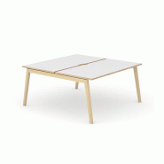 Bureau bench 2 personnes pieds bois idéal pour coworking Bureau bench 2 personnes pieds bois idéal pour coworking