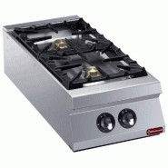 Diamond - Cuisinière 2 feux vifs gaz -TOP- - réf. G22/2B4T-N - gris inox AKS-G22/2B4T-N