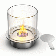 Divina Fire Brûleur rond avec verre pour cheminée au bioéthanol biocheminée inox 3 lt d.30 - multicolore 8055829980110