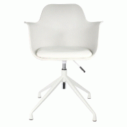 Fauteuil pivotant Chicago blanc 60cm