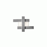 Gea Luce Applique Led 30W - Structure Géométrique En Acier, Lumière Chaude 3000K, 2620Lm, Largeur 65,5 Cm - argenté 8000000136008