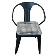 GHP Fauteuil Iwood noir vielli - noir acier 615001BW GHP Fauteuil Iwood noir vielli - noir acier 615001BW