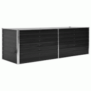 Helloshop26 - Jardinière lit surélevé plantes fleurs jardin 240 x 80 x 77 cm acier galvanisé anthracite 02_0001144 - 3000075031531 Helloshop26 - Jardinière lit surélevé plantes fleurs jardin 240 x 80 x 77 cm acier galvanisé anthracite 02_0001144 - 3000075031531