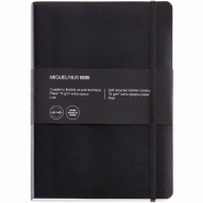 Miquelrius - Cahier souple en cuir recyclé, Format 4º 152 x 210 mm, 100 Feuilles de 70 g/m², Papier extra opaque, Intérieur lisse, Fermeture par �