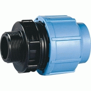Raccord polyéthylène droit mâle 33x42 pe40 1001040 Raccord polyéthylène droit mâle 33x42 pe40 1001040