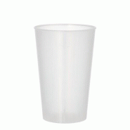 Starpak Gobelets réutilisables PP 0,3 l Ø 8 x 11,7 cm translucide incassable (225 unités) PAPSTAR - transparent plastique polypropylène 37196