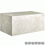 TecTake GmbH tectake Table basse LASLEY - Aspect travertin, 90 x 50 x 40 cm - 406028 - gris Bois manufacturé 406028