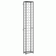 VidaXL Casier à vin pour 57 bouteilles en fer forgé noir 34x18x200 cm - métal 358366