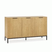 VS Venta-stock Buffet Monica 3 portes couleur bois - marron Bois manufacturé I24104