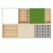 Armoire à étagères avec rail pour tableaux -  multifonctions et modulable - EWH.130