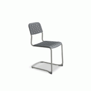 Chaise TUBE base luge - gris clair