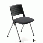 Chaise visiteurs Smash dossier polypro noire - Sokoa - Noir, Gris_1