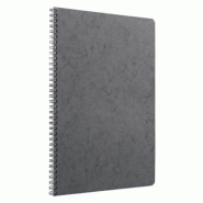 Clairefontaine Lot de 5 Cahier Age Bag A4, 100p./50 feuilles 90 g/m² reliure intégrale, couv. Coloris gris, quadrillé 5x5 - 3329687814258