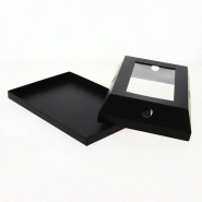 Cloche à fromage noire rectangle 30.5x20.5 - Cloche à fromage noire rectangle 30.5x20.5 -