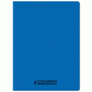 CONQUERANT Lot de 20 Cahier Classique PP piqué 24x32, 48p./24 feuilles 90g/m², quadrillé 5x5, coloris bleu - 3020120259307