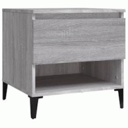 Décoshop26 - Table d'appoint table basse avec tiroir 50 x 46 x 50 cm bois d'ingénierie gris DEC032535 - gris 3000259027183 Décoshop26 - Table d'appoint table basse avec tiroir 50 x 46 x 50 cm bois d'ingénierie gris DEC032535 - gris 3000259027183