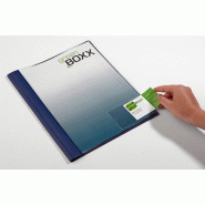 Durable Boîte de 100 étuis adhésifs POCKETFIX, 94x63 mm, transparent, incl. Bristol - 827919