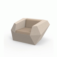 Fauteuil lounge in & out FAZ - granit crème