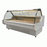 Gasfrit – Vitrine Charcuterie Blanche – 2000 x 1050 x 1200 mm – Réfrigération Statique – Verre Courbé - blanc inox gtb04