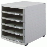 HAN Module de classement CONTUR, 5 tiroirs, en PS, coloris gris clair/gris foncé - 4012473150508