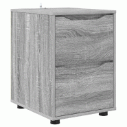 Helloshop26 - Armoire de rangement rectangulaire avec nombreux tiroirs design minimaliste salon chambre 40 x 48 x 57 cm en bois gris 02_0054617 - gris