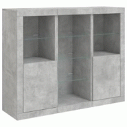 Helloshop26 - Buffet bahut commode armoire meuble de rangement organisateur cuisine salle de séjour salon avec lumières LED 3 pcs 02_0037219 - 30002 Helloshop26 - Buffet bahut commode armoire meuble de rangement organisateur cuisine salle de séjour salon avec lumières LED 3 pcs 02_0037219 - 30002
