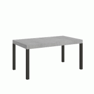 Itamoby Table Extensible 90X160/420 Cm Everyday Ciment Structure Anthracite - gris VE160TAEVE420-CM-AN