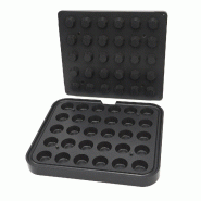 Maxima - Moule à tartelettes rond - diamètre extérieur 44 mm, intérieur 32 mm, hauteur 20 mm - plaque de cuisson 380x328 mm - 30 pièces - 9374311