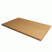 Plateau rectangle de table extérieur Werzalit 110x70cm décor hêtre