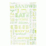 Sachet papier ingraissable burger et hot dog Parole vert 14+7x22cm - par 500