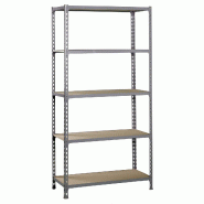 SimonRack Étagère Rangement 1800x800x300 mm, 5 niveaux, plateaux en bois, charge 150 kg par niveau, Gris - Maderclick - métal 8435104937235