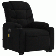 VidaXL Fauteuil inclinable de massage électrique Noir Tissu Modèle Termonta - 3206674