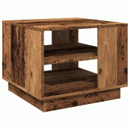 VidaXL Table basse vieux bois 55x55x42 cm bois d'ingénierie Modèle Grandezza Prestige - 856802