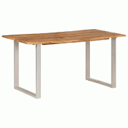 VidaXL Table de salle à manger 154x80x76 cm Bois d'acacia solide Modèle Sirius Horizon - 286477