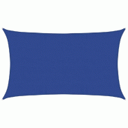 Voile d'ombrage 160 g/m² rectangulaire bleu 5x8 m PEHD Modèle Lumina Prime - 311523