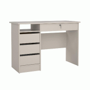 WellHome - Bureau avec 4 tiroirs en coloris Beige grisâtre 110 x 49 x 76 cm - Tormes - beige multi-matériau WH17783