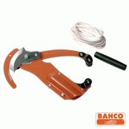 Échenilloir Bahco 37 cm avec Corde 5 m - Lame croisante, Triple action démultipliée, Diamètre de coupe 4 cm