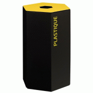 Borne de Tri Hexatri - 50L en acier poudré anti-UV avec ouverture calibrée_0