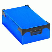 Caisse rangement alvéolaire 18 litres l.280xp.480 mm bleu - 8502071/ble_0