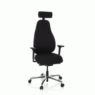 Chaise de bureau / chaise pivotante RESISTIO tissu noir hjh OFFICE - noir polyester 608912