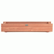 COSTWAY Bac surélevé en bois, 91,5x18x16 cm, pour légumes, fruits, herbes, jardin, terrasse, balcon, montage non requis - marron Bois massif SF6934AD