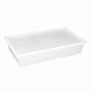 Equipementpro - Bac en polypropylène avec couvercle GN 1/1 100mm Vogue (lot de 2) - blanc EQGJ511 Equipementpro - Bac en polypropylène avec couvercle GN 1/1 100mm Vogue (lot de 2) - blanc EQGJ511
