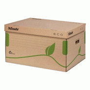 Esselte Lot de 10 Container archives Eco, ouverture dessus, en carton recyclé - 623918