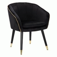 Fauteuil en métal et tissu Paris noir et doré Mauro Ferretti - 8024609344527 Fauteuil en métal et tissu Paris noir et doré Mauro Ferretti - 8024609344527