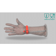 Gants manchette STOPLAME cotte de maille inox agro-alimentaire GCM fabriqués en France - GCMSGINX-MN01/GMLS_0