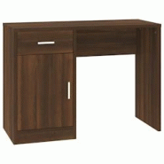 Helloshop26 - Bureau table poste de travail meuble d'ordinateur informatique étude avec tiroir et armoire chêne 100 x 40 x 73 cm 02_0023452 - 300021 Helloshop26 - Bureau table poste de travail meuble d'ordinateur informatique étude avec tiroir et armoire chêne 100 x 40 x 73 cm 02_0023452 - 300021
